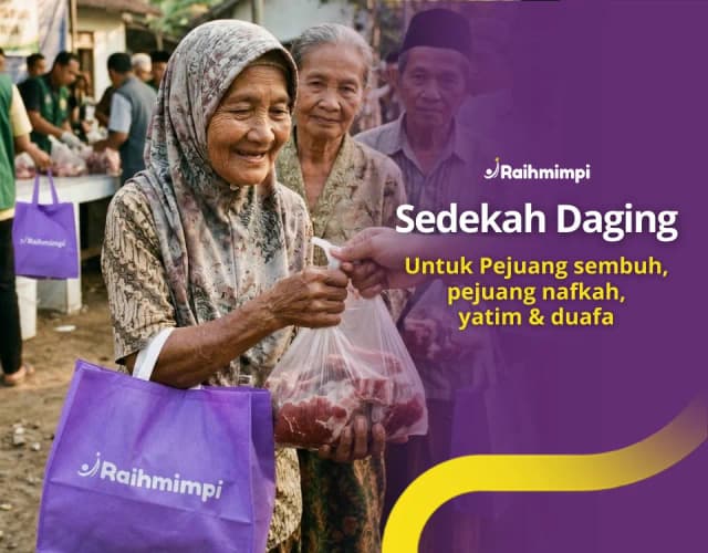 Sedekah Daging dan Makanan Bergizi untuk Pejuang Sembuh