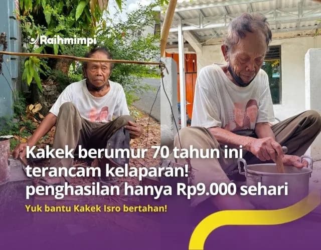 Kakek Tak Kuasa Menahan Tangis Karena Keluarganya Kelaparan